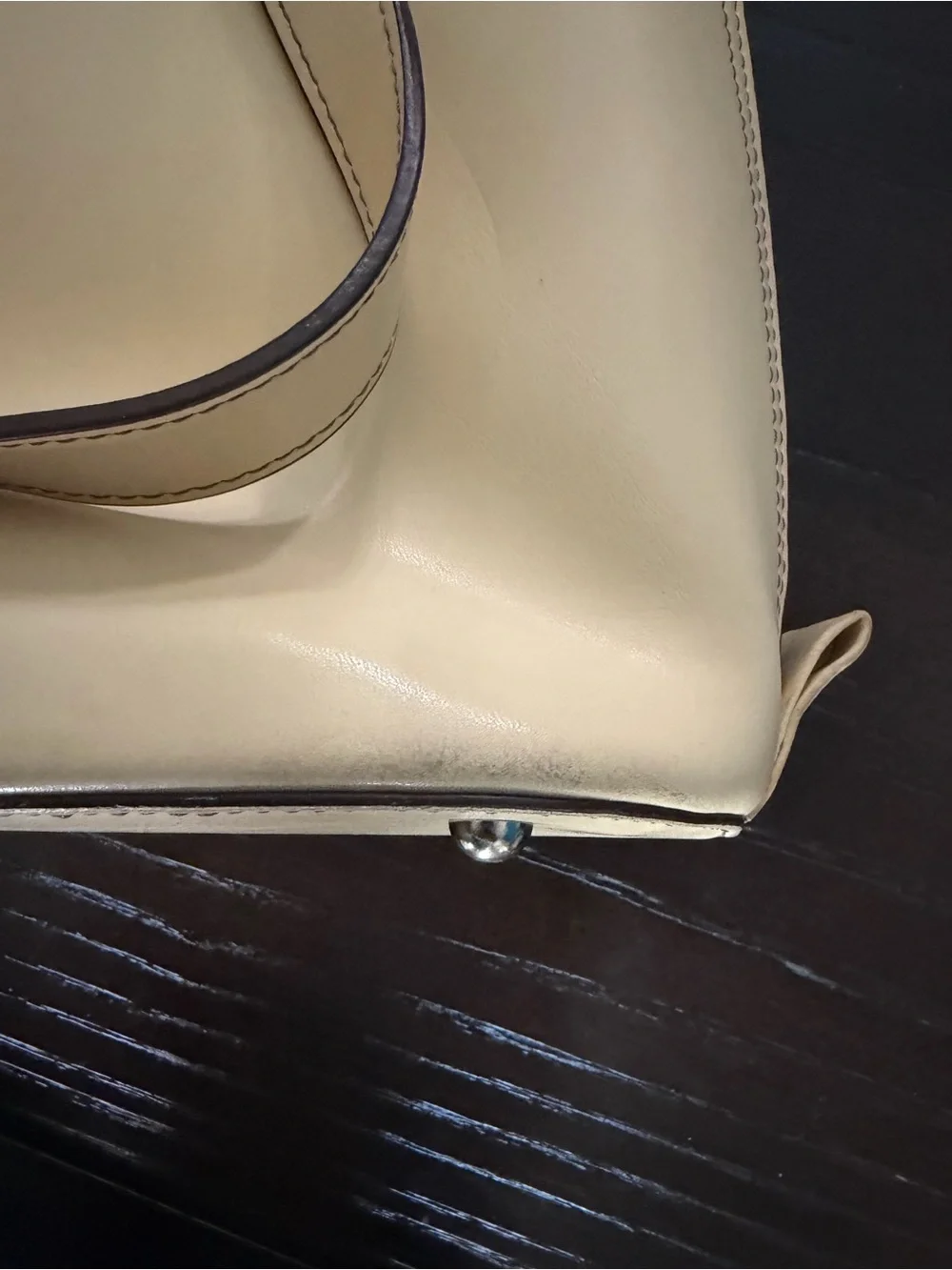 Vintage Jack Georges Milano Leather Laptop Tote Bag Buttercream Yellow